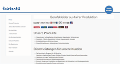 Desktop Screenshot of fairtextil.ch
