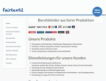 Tablet Screenshot of fairtextil.ch